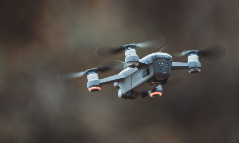 grey quadcopter drone