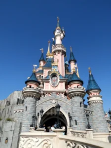 "Image of Disneyland park with fireworks in the background, symbolizing the excitement of the approved expansion plan."