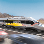 "Image: Brightline West groundbreaking ceremony for America's first high-speed rail between Las Vegas and Southern California"