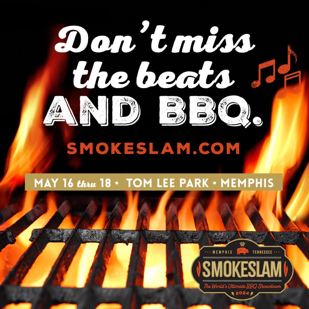 Image: SmokeSlam BBQ Festival logo with flames and grill utensils, showcasing the excitement and sizzle of the eventImage gallery image