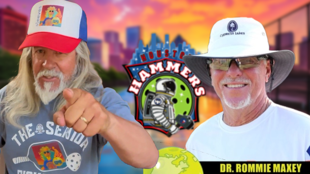 "Podcast Episode Cover Image: Interview with Dr. Rommie Maxey, discussing the Houston Hammers and pro pickleball."