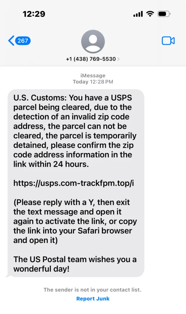 USPS text