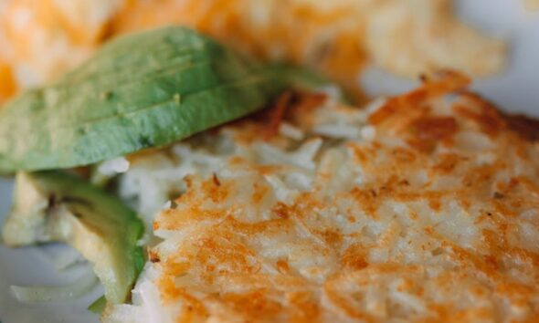 healthy dish with sliced avocados