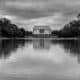 lincoln memorial reflecting pool on a cloudy day